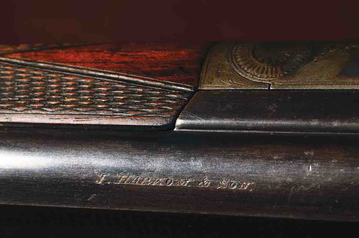 Joseph Harkom & Son was a highly respected Edinburgh gunmaker, absorbed after 1923 by John Dickson & Son.